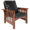 Leather Mission Craftsman Oak Morris Chair